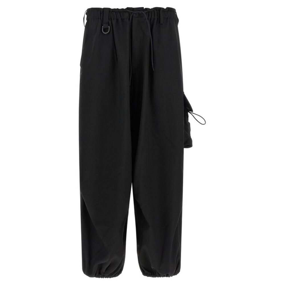 Y-3 Black Polyester Cargo Men's Pants